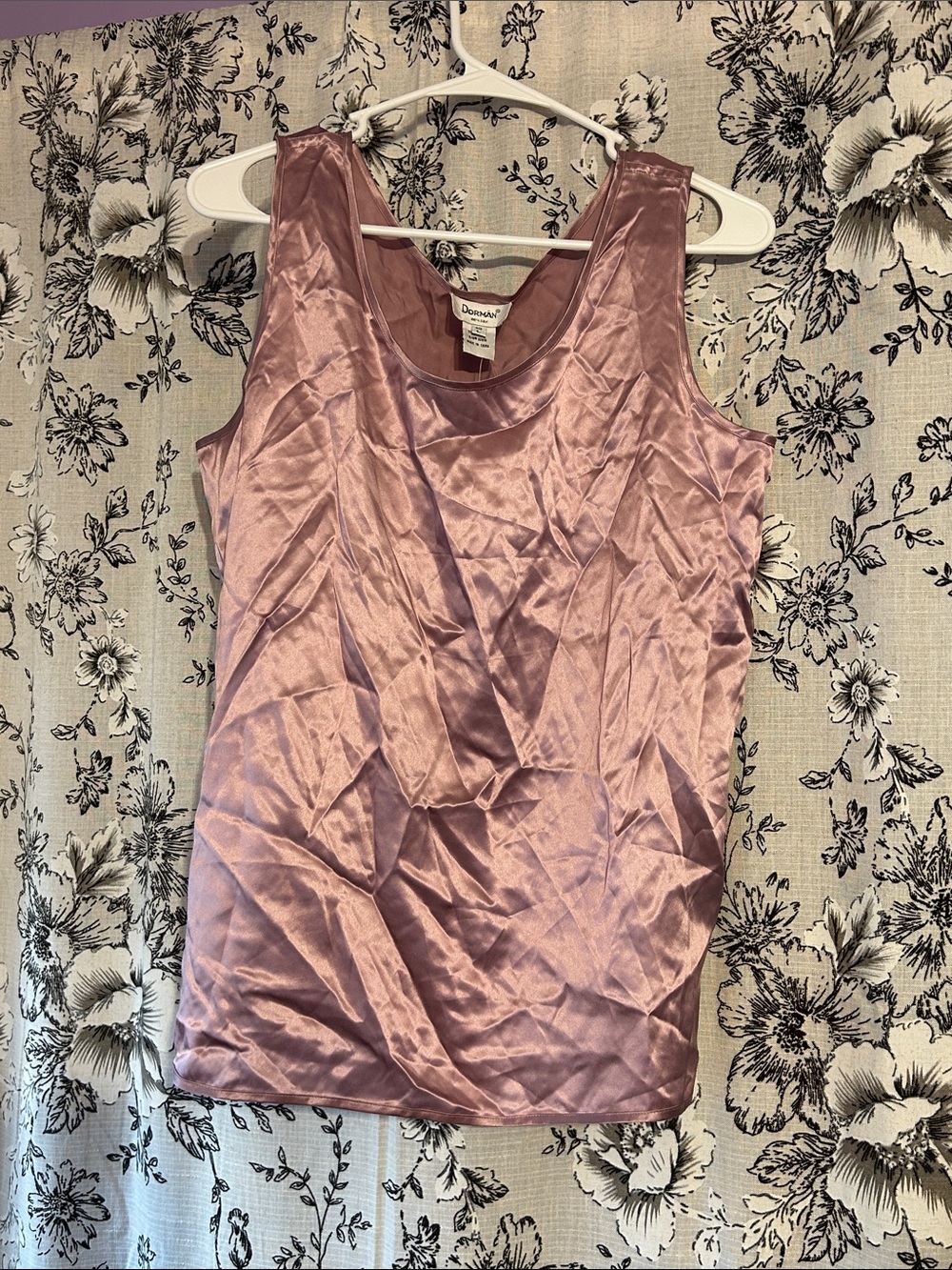 Purple silk tank top